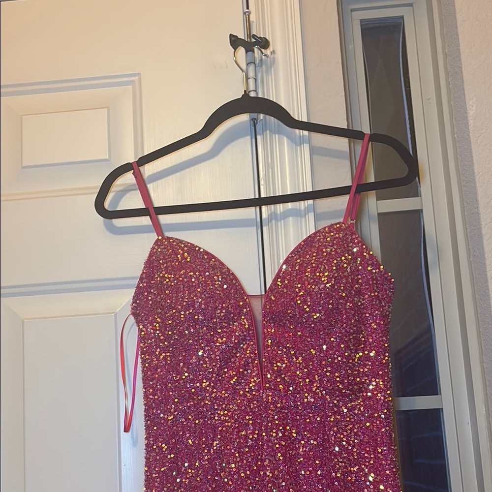 Sparkling Pink Sequin Dress